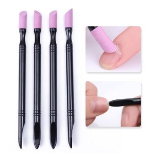 1/3Pcs Double-end Quartz Cuticle Remover Professional Polish Nail Art Trimmer Stick Quartz Peeling Scrub Nail Art Tool