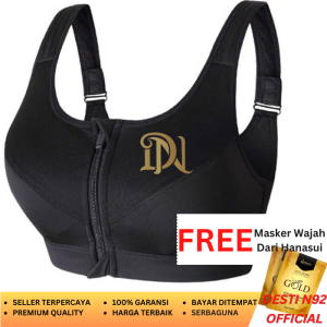 BH Wanita Tanpa Kawat Tali Model Sport Bra Resleting Zipper Sleting Depan Praktis Tampil Nyaman Percaya Diri Cocok Untuk Workout Gym Senam Yoga Fitness