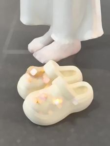 [Free Shipping] Trendy And Cute Cartoon Bear-Themed Two-Way Clogs For Women 2026 Summer New Collection Thick-Soled Height-Increasing And Breathable Slippers