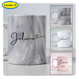 Transfer It Personalized Name 11oz & 15oz Marble Coffee Cup Mug Perfect For Gift Ideas & Souvenir