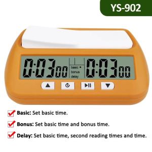 [Xin Ngó ]3-in-1 Chess Clock 5 Timing Modes (Basic/Bonus/Delay/Byo-Yomi/Count-Up) Timer for Chess Go Shogi & Tournament Use Auto-Save 999-Step Recording Adjustable Voice Prompts