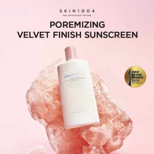 SKIN1004 Madagascar Centella Poremizing Velvet Finish Sunscreen 50ml | Tinted Mineral Sunscreen Pore-Blurring Primer Velvet Matte Sebum Control Sensitive Skin