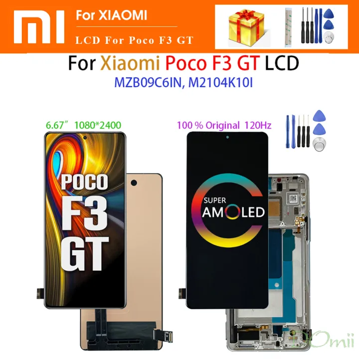 6.67 original AMOLED support 120HZ lcd For Xiaomi POCO F3 GT