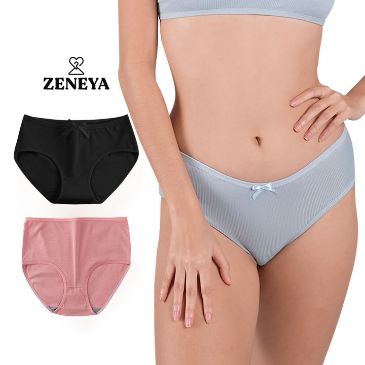1pc piece) Zeneya Cotton Series Underwear Collection For Women stretchable  panty panties for womens premium quality breathable comfortable ladies teen undies  set trendy inner wear bikini underpants lingerie item