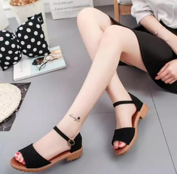 ZORA SANDAL WANITA ROSI Sandal Ankle Wrap Non Kulit Sandal Casual