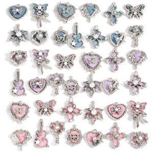 5-Piece Set of Fashionable Alloy Inlay Jewelry DIY Necklace and Earring Accessories for Jewelry Making W739