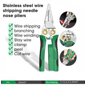 ⭐️【Local Warehouse+COD】⭐8-In-1 Stainless Steel Multifunctional Wire Stripping Pliers For Wire Winding Electrical Measurement And Electricians