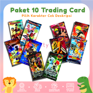 Paket 10 Trading Card Mainan Kartu Anak Karakter