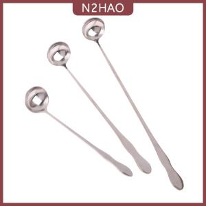 N2HAO  1 cái thép không gỉ dài xử lý khuấy muỗng sáng tạo kem món tráng miệng muỗng Cocktail Cà Phê Trà trộn muỗng Flatware