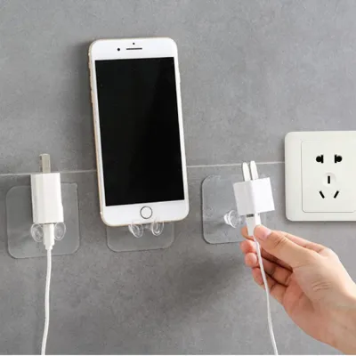 Bộ 20 Nẹp Dán Dây Điện Trong Suốt Treo Tường Cố Định Chống Rối - Kẹp Dây Điện Dán Tường - Kẹp Giữ Dây Cáp Sạc