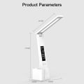 LED Desk Lamp USB Dimmable Touch with Calendar Temperature Clock Night Light Foldable Table Lamp for Study Reading Lamp. 