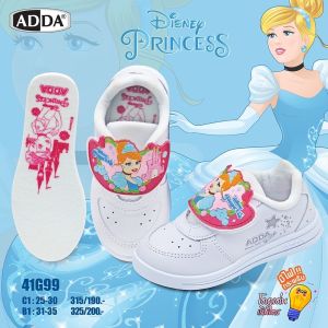 รองเท้าอนุบาลหญิง adda เจ้าหญิงซินเดอเรลล่า รุ่น 41C20 ดำ 41G99สีขาว 💡มีไฟ💡