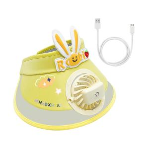 มวกพัดลม แบบชาร์จ USB หมวกกันแดดฤดูร้อนลายการ์ตูน สำหรับเด็ก หมวกคลุมหน้าป้องกันรังสียูวี หมวกปีกกว้าง หมวกพัดลม ชาร์จ หมวกเด็กฤดูร้อนมีพัดลม หมวกเด็กกันแดดการ์ตูนน่ารัก
