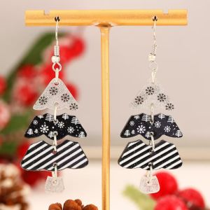 MUSCLEX Chất liệu acrylic. Bông tai hình mèo Phong cách hoạt hình In ấn sống động Bông tai Giáng sinh Tinh tế Hình dáng dễ thương. Bông tai hình ngôi sao. Trang phục nữ