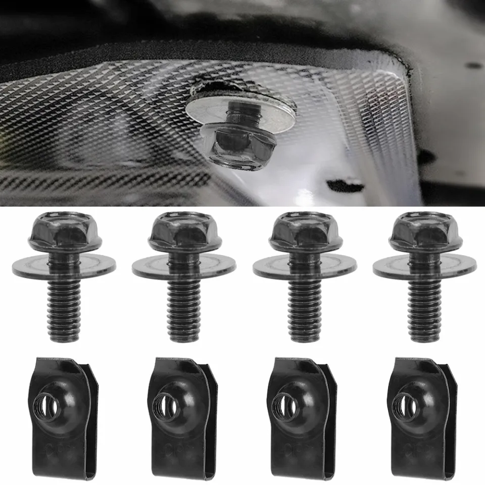 40pcs Car Self-tapping Screw Fastener Army Green Metal U-Type Clip Self Tapping Screw Set Mudguard Bumper Modification Clips I4059210963