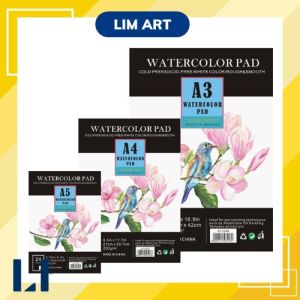 Sổ vẽ giấy vẽ màu nước màu gouache phát thảo cold pressed 200gsm LIM Art