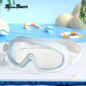 Kanak-kanak dalam beg kolam goggle girl boy kolam goggle gear kalis air antifog kotak besar profesion menyelam