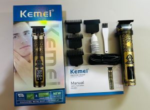 Kemei KM 2251 Hair Clipper Metal Body Engraving Lcd Display Originial