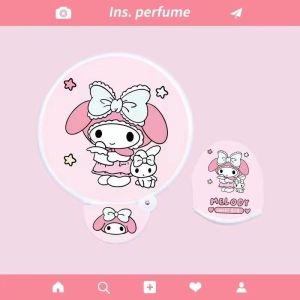 Kawaii Sanrio Anime Hand Fans Cartoon Series HelloKitty My Melody Kuromi Cinnamoroll Portable Folding Fan Kids Gifts Household Goods