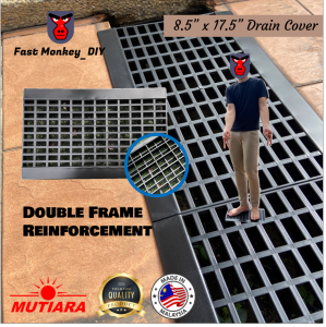 [NEW UPGRADED] 8.5“x17.5”  Mutiara Heavy Duty Plastic Drain Cover / Plastik Penutup Longkang / 沟渠盖