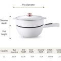 Multifunctional smart electric frying pan Non Sticky Portable 3L Capacity Elecrtic Wok Hot Pot Electric Cooker Steamer for home and dormitory. 