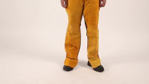 Leather Welding Apron Split Leg for Men Heavy Duty Spark Flame Heat Resistant Bib Aprons Anti-scalding Welder Clothes