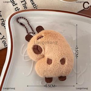 [COD] Laogeliang Capybara sang trọng búp bê phim hoạt hình Keychain Túi Mặt dây chuyền mềm nhồi bông búp bê Ba lô xe túi vòng chìa khóa trang trí Kid Quà Tặng