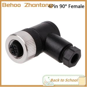 Behoo 1Pc M12 sensor connector 3 4 5 pin male female straight right angle plug