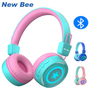 New Bee KH22B Bluetooth Headset 32 Hours with LED Light Wireless&Wired 2 IN 1 Wireless Headphone