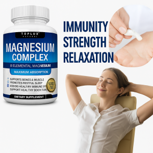 Magnesium Glycinate Complex Capsules with Zinc Vitamin D3 & B6  Relaxation Function Vegan Capsules for Women & Men
