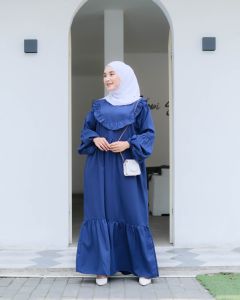 Baju Gamis Wanita Terbaru 2022 Dress Remaja Kekinian Model Muslim Syari Dres Dewasa Set Warna Polos Mewah Bahan Premium Gaun Muslimah Modern Syari Elegan M01BM