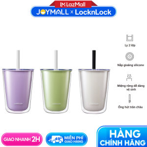 Ly nhựa 2 lớp LocknLock Bubble Tea Cold Cup HAP529 720ml Hàng chính hãng kèm ống hút trân châu - JoyMall