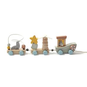 Wooden Train Birthday Toy Montessori Toys Baby Educational Toys Wooden Trolley Baby Learning Toys Number Of Wood Babys Toys2026