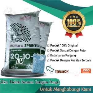 Pupuk NPK mutiara sprinter  20-10-10 1 kg  Repack