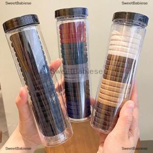 [COD] SweetBabiese 20 Pieces Box Canned Towel Ring High Elastic Seamless Simple Solid Colors Hair Ring Ponytail Holder Hair Ropes Hair Accessories