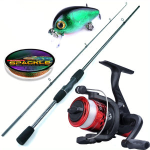 MUXI Set Tongkat & Gulungan Pancing 1.8M 2.1M Pancing Portabel 2 Bagian Pancing M Power Spinning Fishing Rod Dan 5.2:1 Pancing Alat Gulungan Pancing Joran Pancing Senar Pancing Combos Set