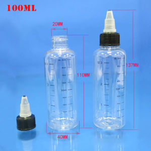 LEKGAVD 5Pcs Empty Pigment Container Squeezable Graduated Measurement Tattoo Ink Bottles Dropper Bottles Refillable Bottles Makeup Tools
