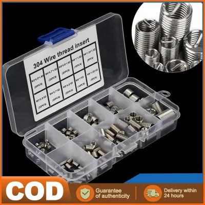 150PCS Helicoil Wire Thread Repair inserts Kit M3 M4 M5 M6 M8 Stainless Steel Thread Recovery Set