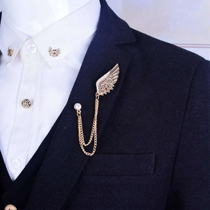 Ghim cài áo Vest Nam hình chiếc cánh đính hạt đá, Lapel Pin cài vest nam  thời trang GH-346 - Trang phục khác | ThờiTrangNữ.vn