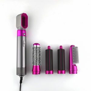 ECOR Original 5 In 1 Hair Dryer Comb Curling Iron Straightening Comb Multi-Functional Curling Set