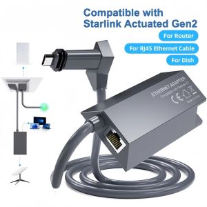 Gen2 Network Connection HUB Internet Cable Connector Standard Actuated Starlink Ethernet Adapter V2