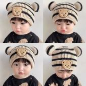 Baby Wool Cap Baby boys and girls Knitting Cap Warm ear Protection Cute Autumn Winter