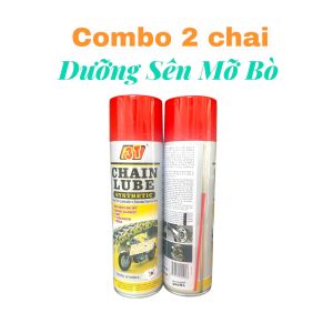 Combo 2 Chai Xịt Dưỡng Sên Chain Lube 3T 500ml Mỡ Bò Trắng Bôi Trơn Giảm Ồn Chống Văng