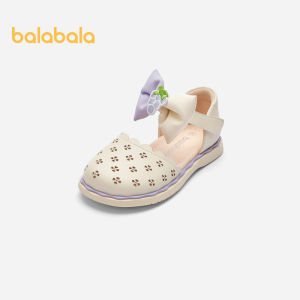 Balabala Childrens Shoes Childrens Princess Shoes Girls Sandals 2024 Summer New Sweet Literary Small Leather Shoes Non Slip