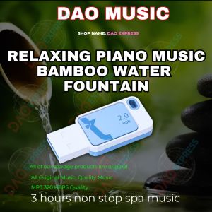 USB Flash Drive 3 Hours Relaxing Piano Music & Bamboo Fountain Sound | MP3 320 Kbps Quality | Spa Aroma MP3 Music