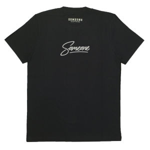 Someone T Shirt Glow In The Dark Black 251D Lettering Putih