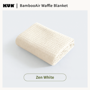 KUN BambooAir Waffle Blanket | 100% Bamboo Fiber |Natural Cooling & Breathable | All-Season