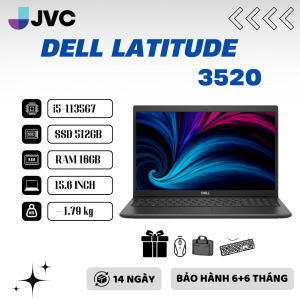 Laptop giá rẻ Dell Lattitude 3520 core i5 1135G7 Ram 16GB SSD 512 màn hình 156 FHD