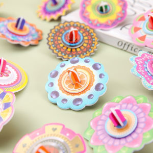 10pcs 3D Assemble Colorful Spinners Handmade DIY Toys Rotating Gyroscope for Children