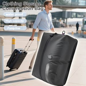 Pump-free Travel Clothing Storage Compression Bag Dustproof Moisture-proof Luggage Organizer Bag Small Storage